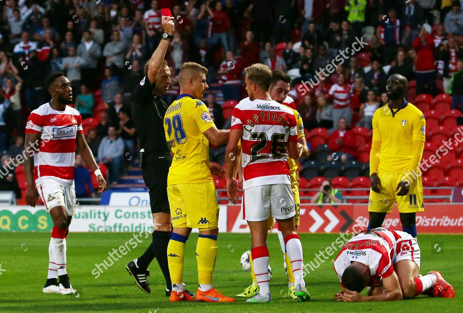 Referee Mr Keith Hill Shows Lewis Editorial Stock Photo - Stock Image ...