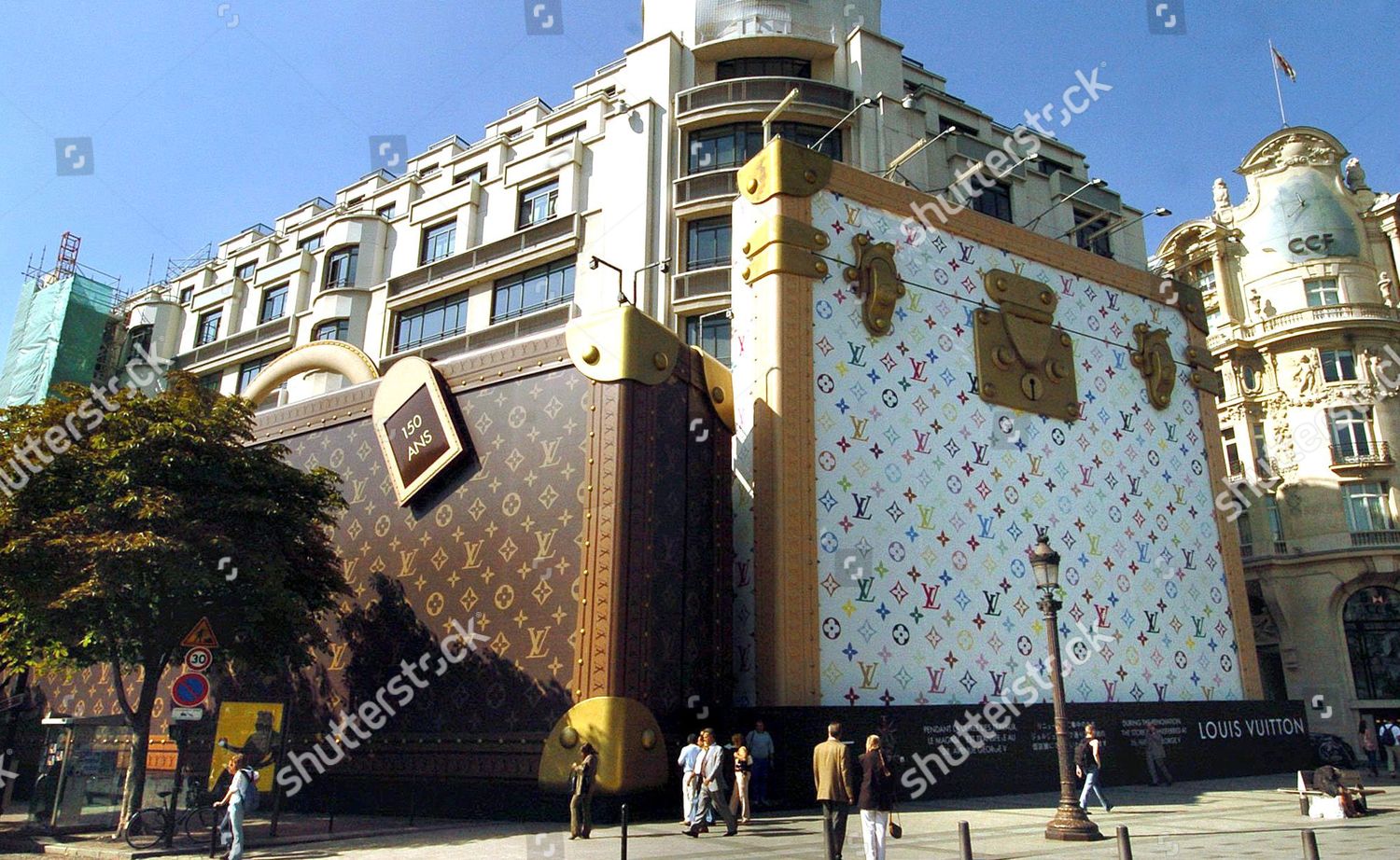 PARIS  SEPTEMBER 24 Facade Of Louis Vuitton Flagship Store Along Champs  Elysees Taken On September 24 2014 In Paris France Stock Photo Picture  And Royalty Free Image Image 35660515