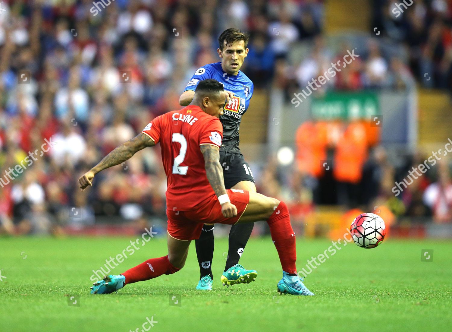 Nathaniel Clyne Competes Charlie Daniels During Editorial Stock Photo ...