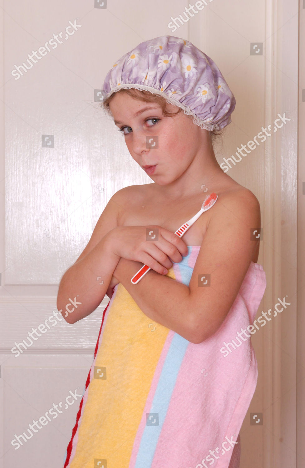 shower cap girl