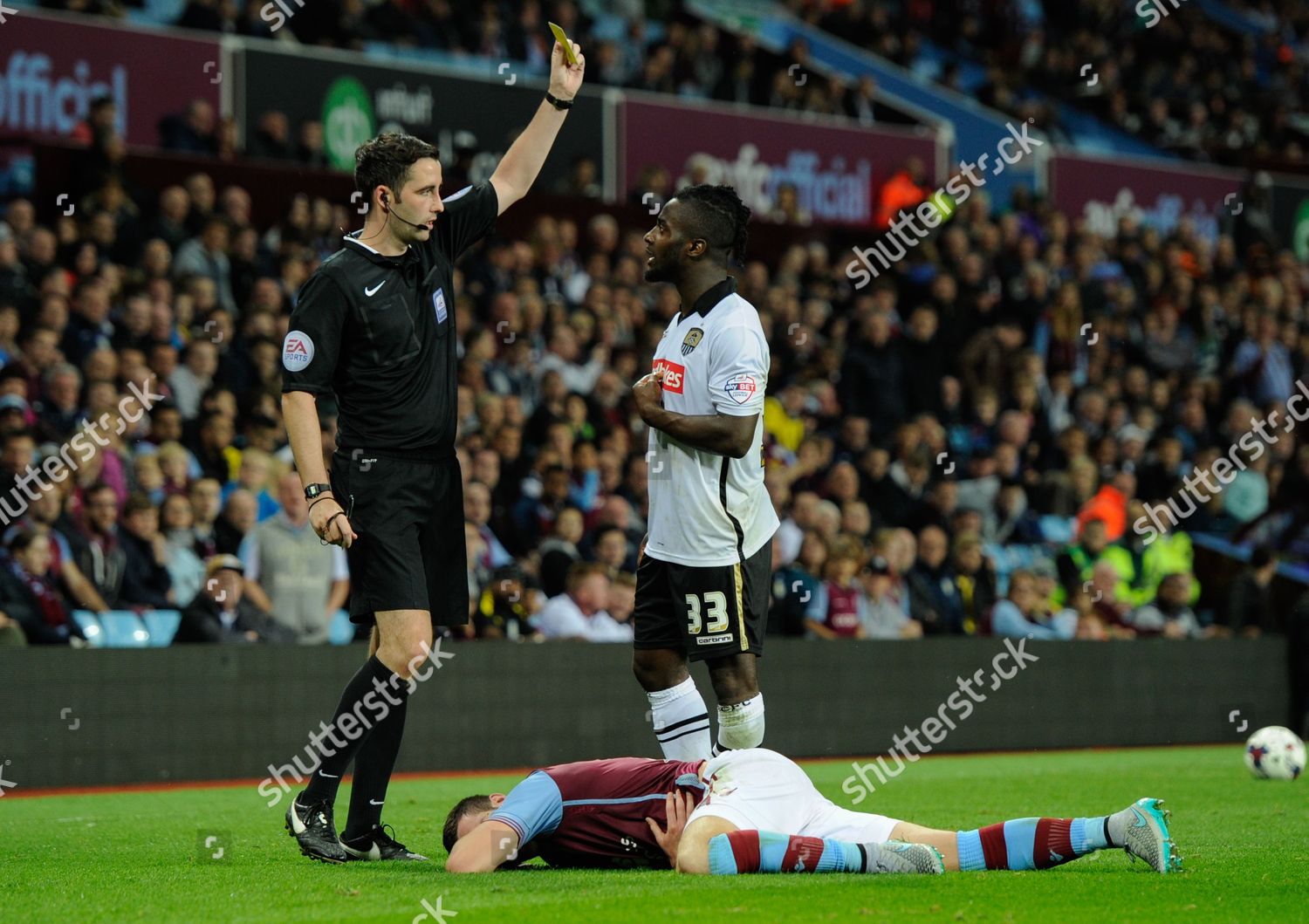 Referee Chris Kavanagh Shows Stanley Aborah Editorial Stock Photo ...