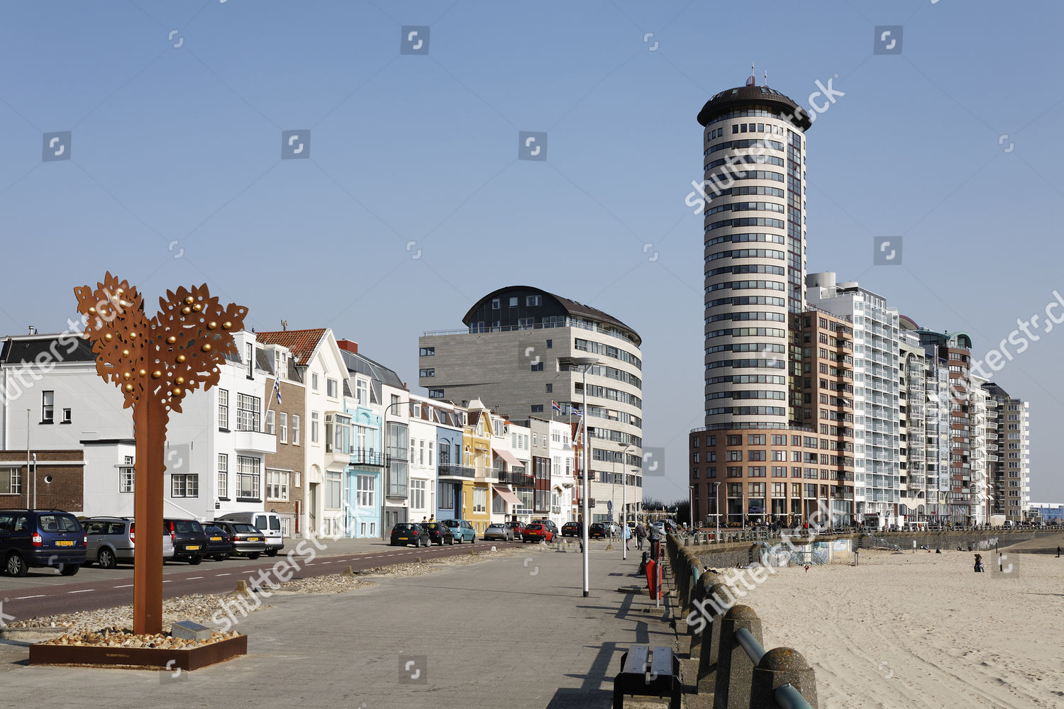 Highrise Buildings Evertsen Boulevard Vlissingen Walcheren Editorial ...