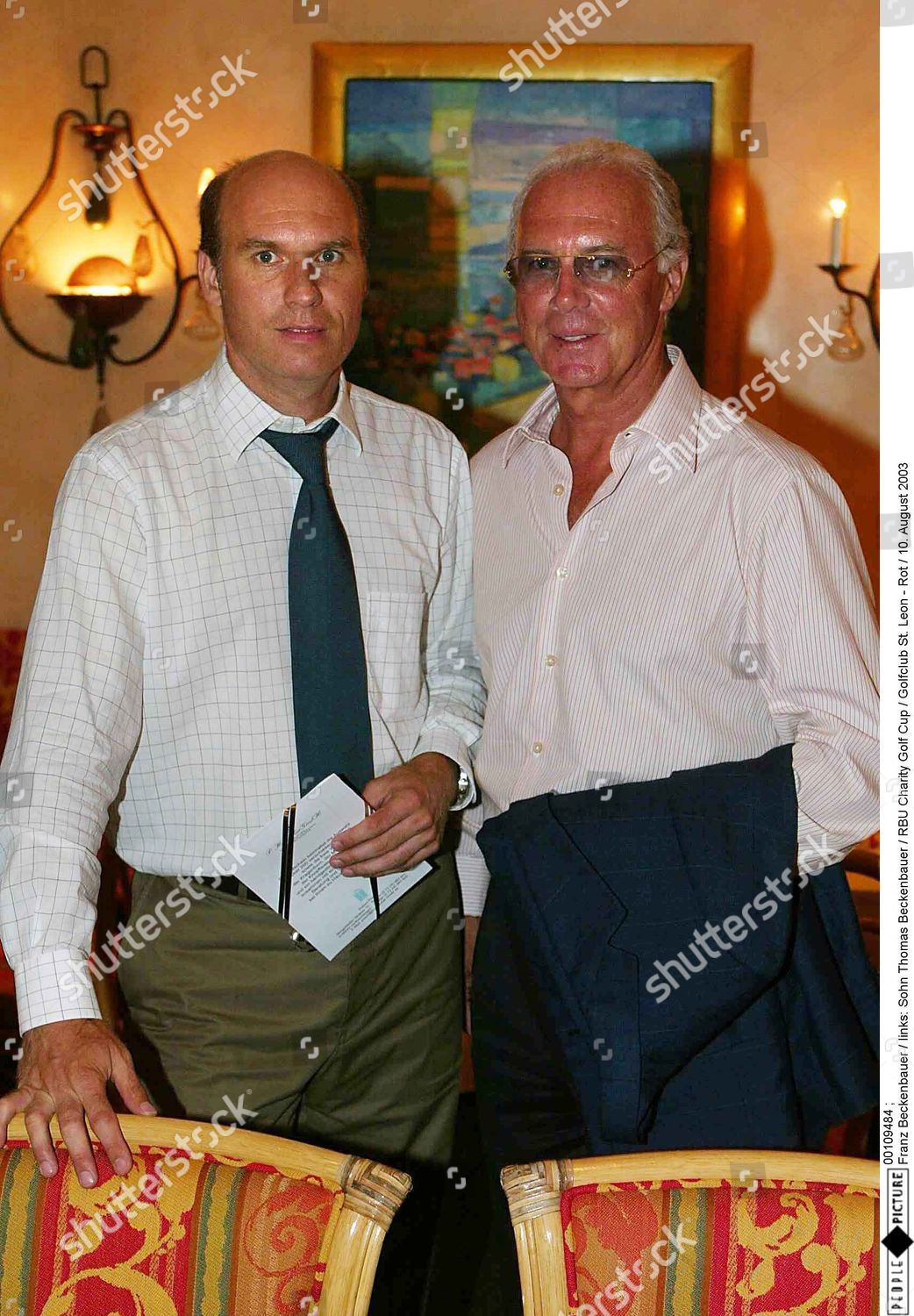 Franz Beckenbauer Thomas Beckenbauer Redaktionelles Stockfoto Stockbild Shutterstock 9683