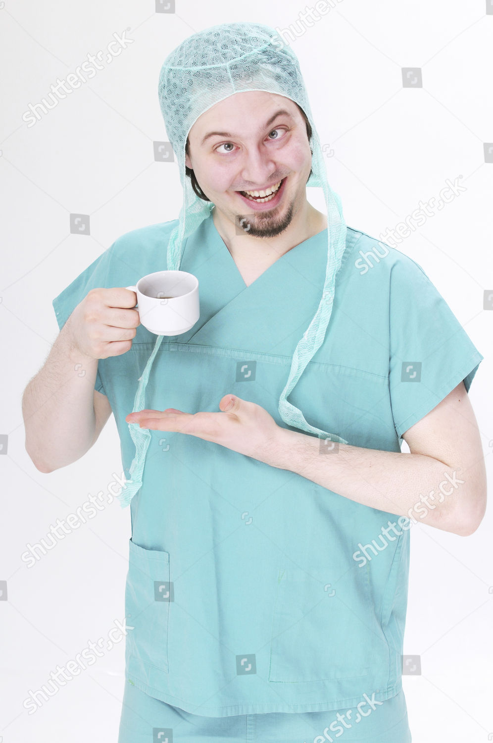 MODEL RELEASED CHEERFUL COCKEYED CROSSEYED SURGEON Editorial Stock