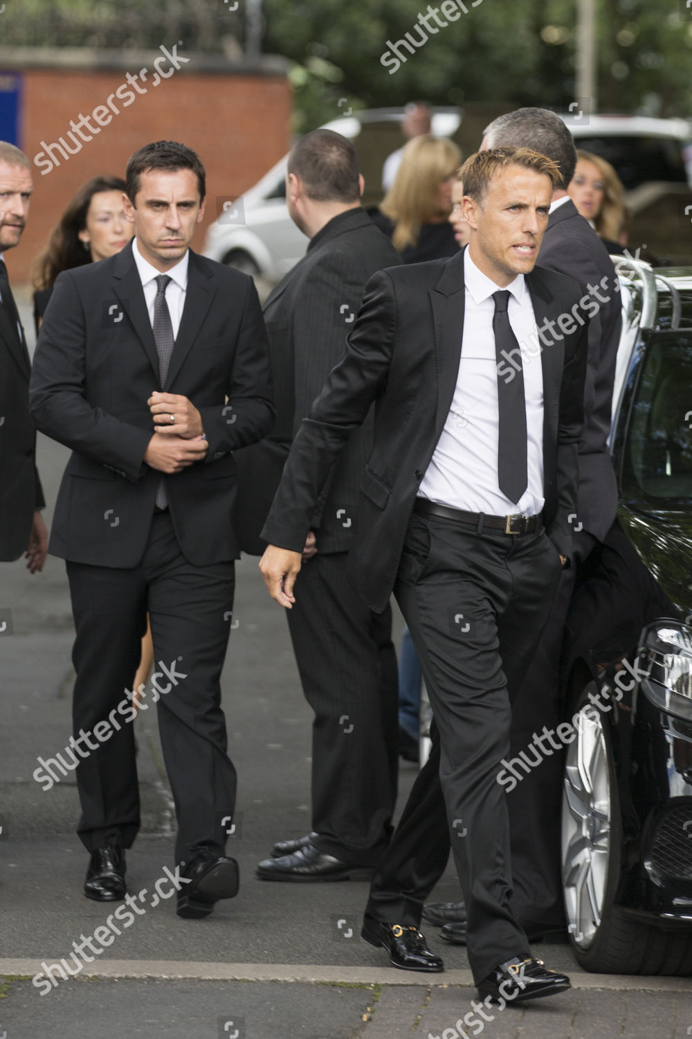 Gary Neville Phil Neville Editorial Stock Photo - Stock Image