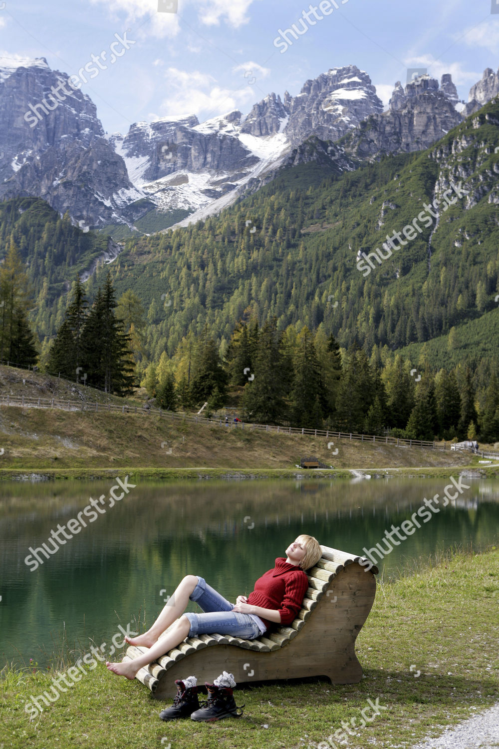 Model Released Aut Austria Fulpmes Stubai Valley Editorial Stock