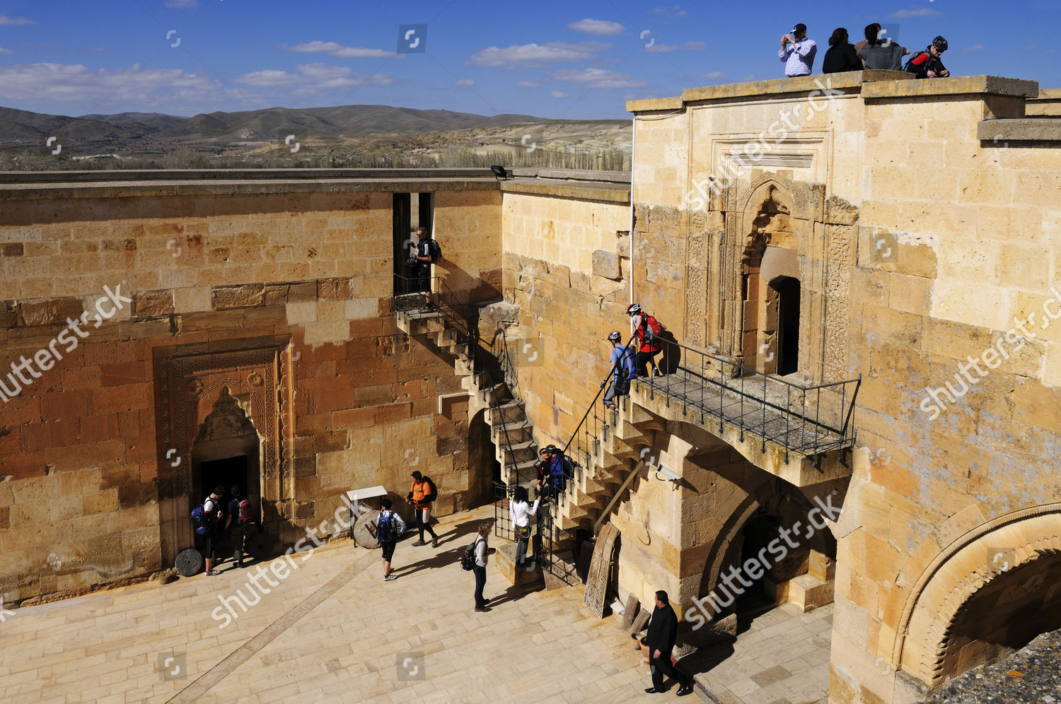 Tourists Sarihan Caravanserai Cappadocia Turkey Western Editorial Stock