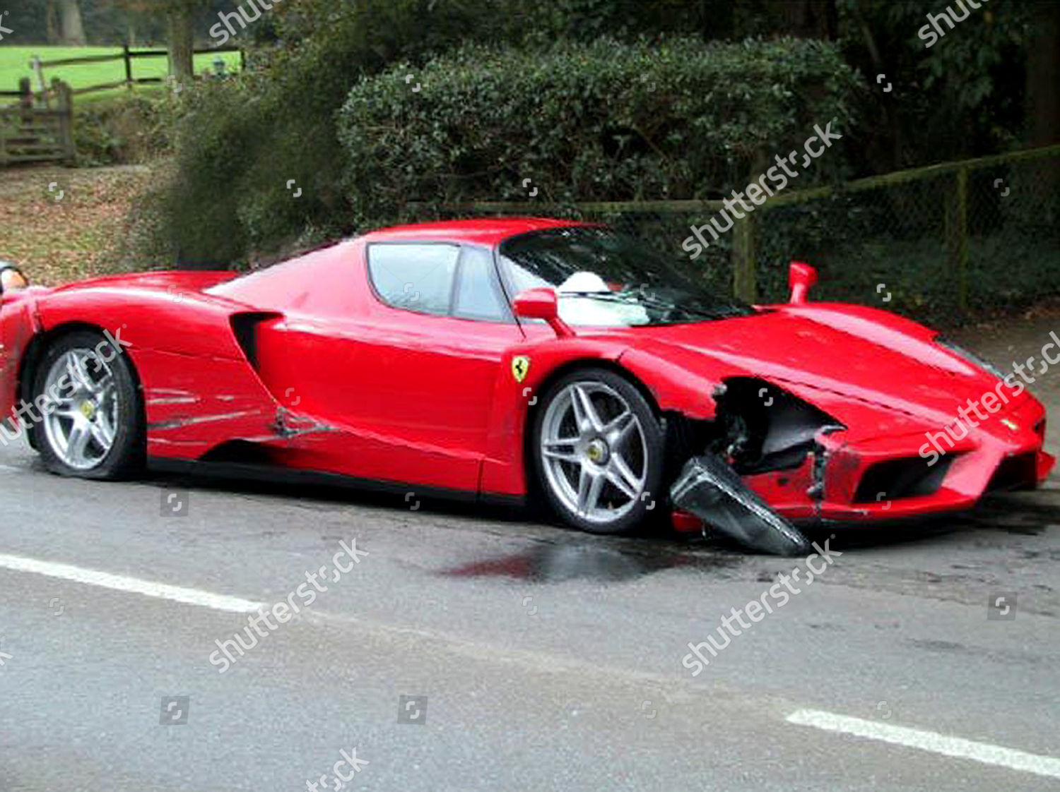 Smashed Ferrari Enzo Which Involved Crash Burley Editorial Stock Photo Stock Image Shutterstock