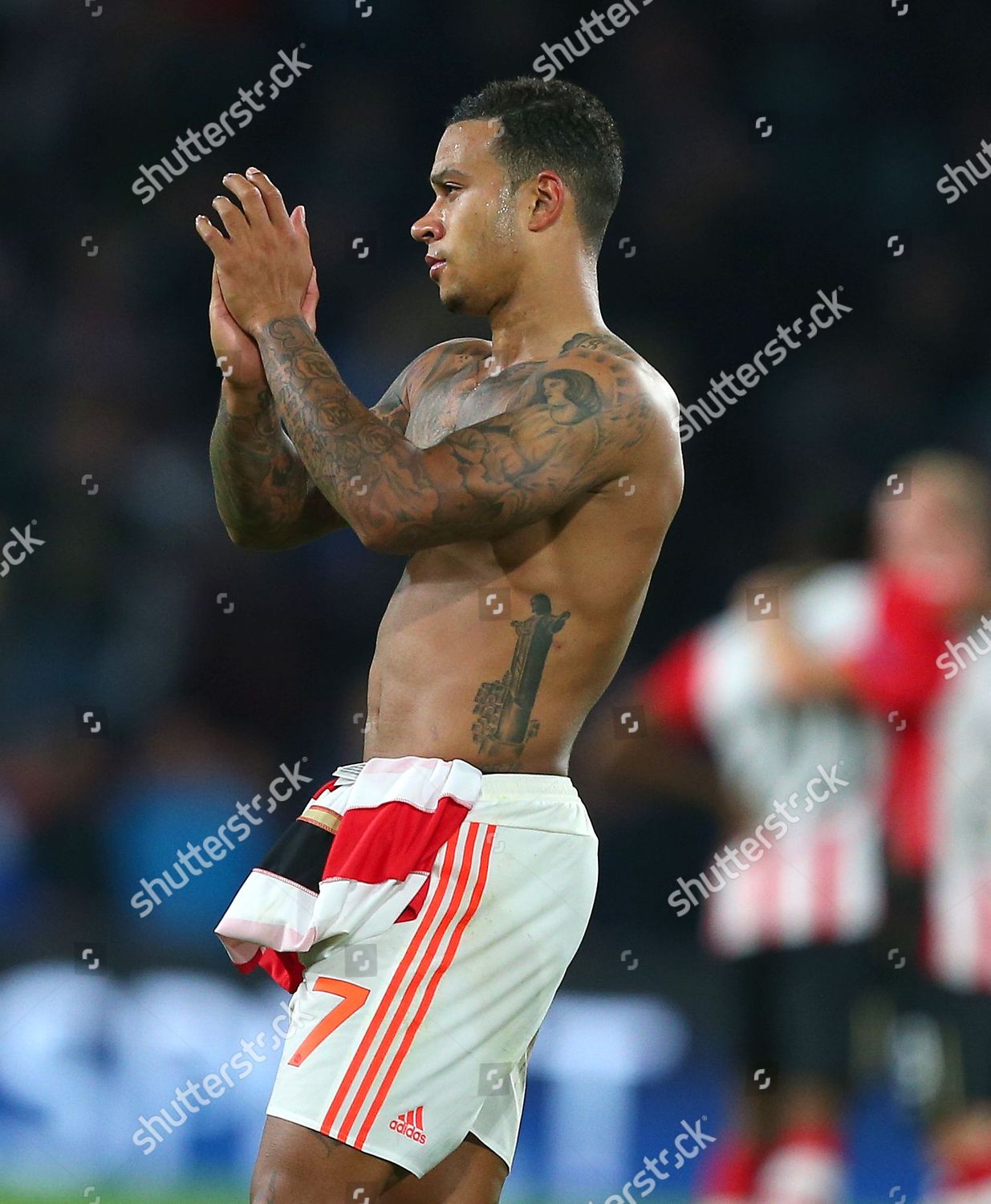 Memphis Depay without top editorial stock photo. Image of philips