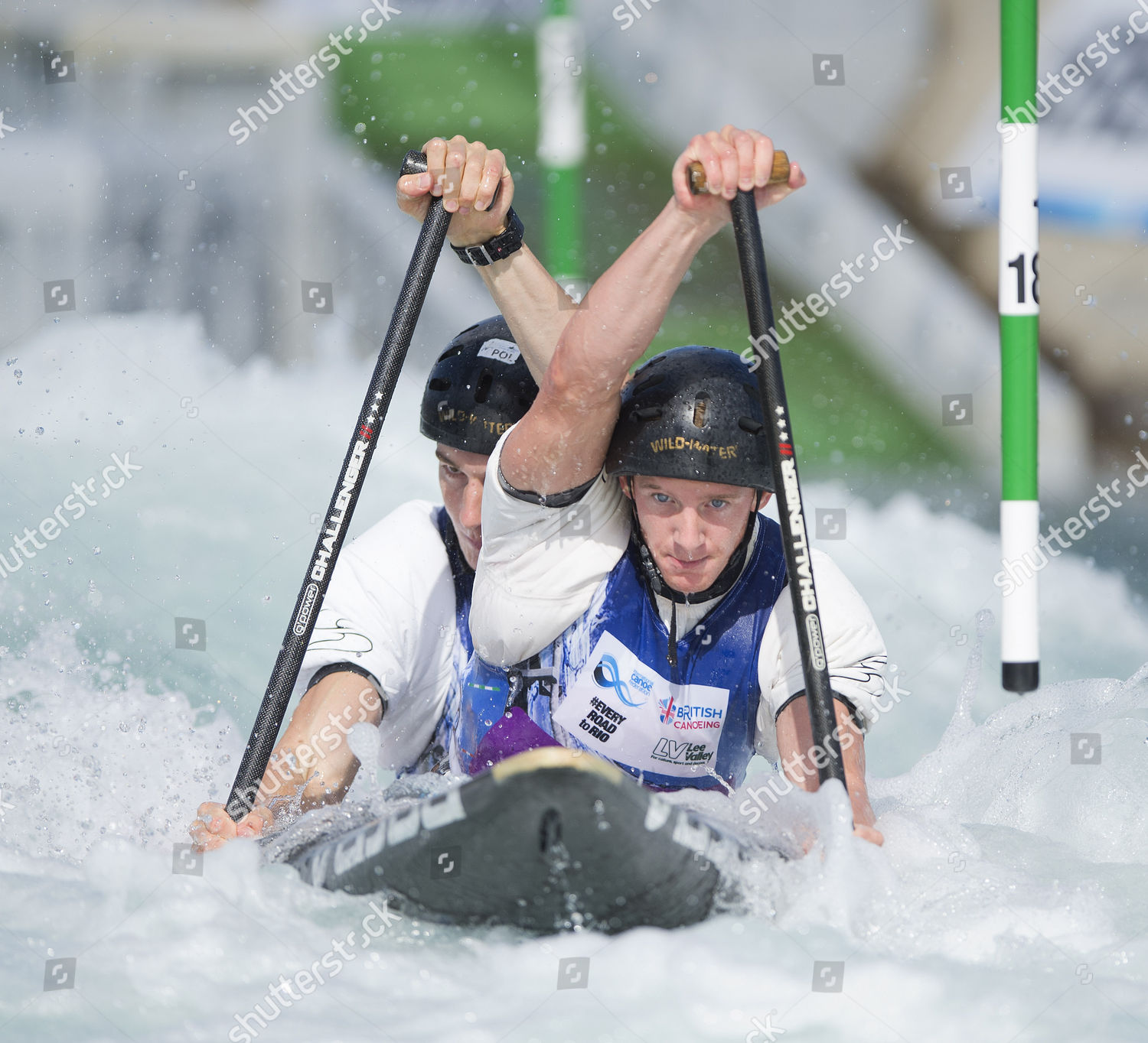 Michael Wiercioch Grzegorz Majerczak Compete During Editorial Stock