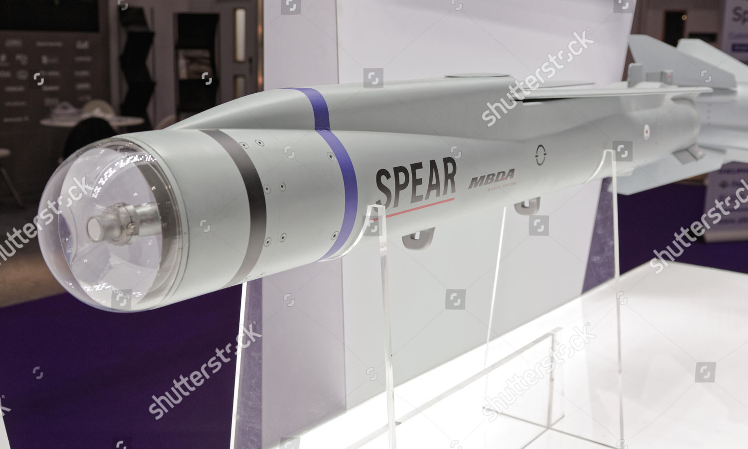 Missile Manufacturer Mbda Display Their Products Editorial Stock Photo