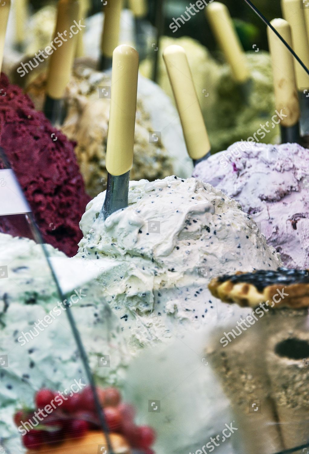 Variety Gelato Flavors Vendors Shop Editorial Stock Photo Stock Image