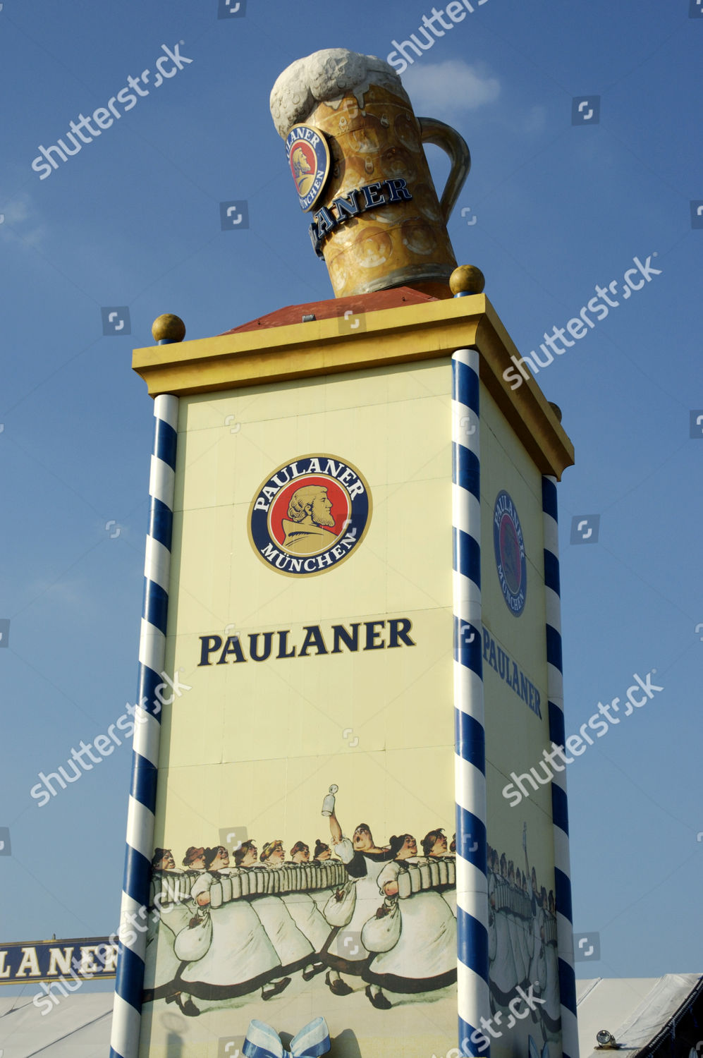 PAULANER MUNCHEN 1 l German Beer Stein tasse-Alvéolée Verre-lourd 1 L