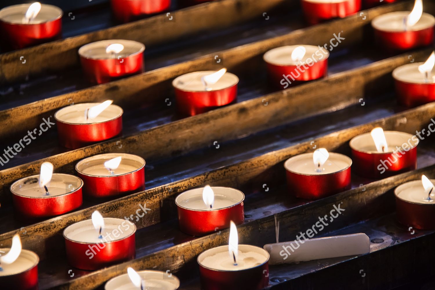 Devotional Prayer Candles Catholic Church Editorial Stock Photo Stock