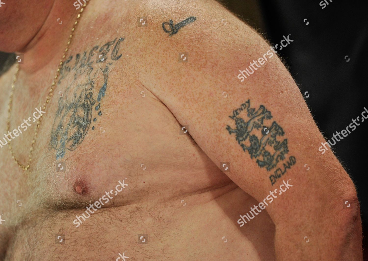 Shirtless England Fan 3 Lions Tattoo Editorial Stock Photo  Stock Image   Shutterstock