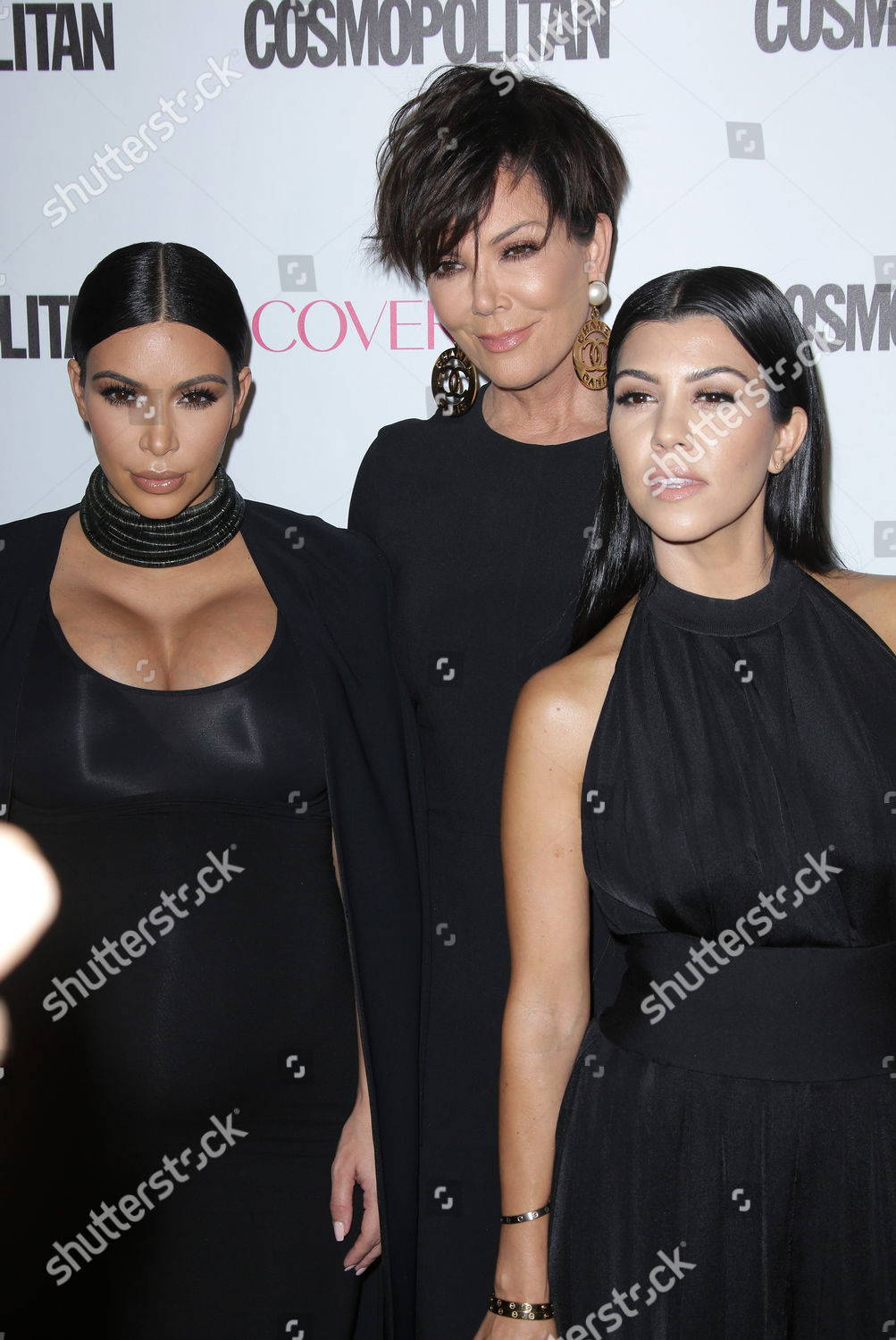 Kris Jenner Kourtney Kardashian Kim Kardashian Editorial Stock Photo ...