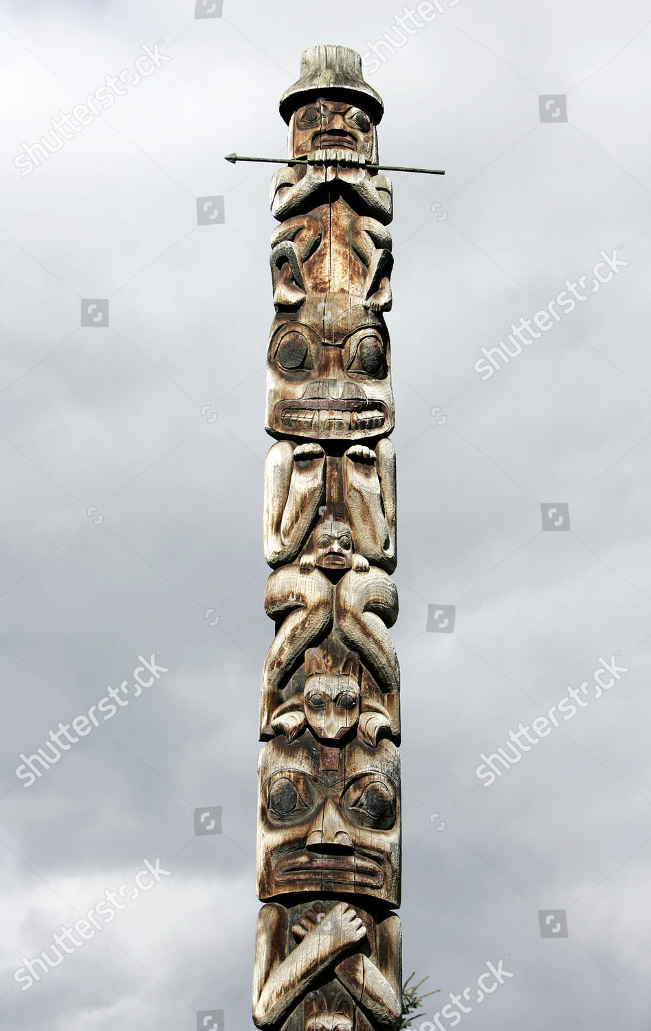 Totem Pole Ksan Historical Village British Editorial Stock Photo ...