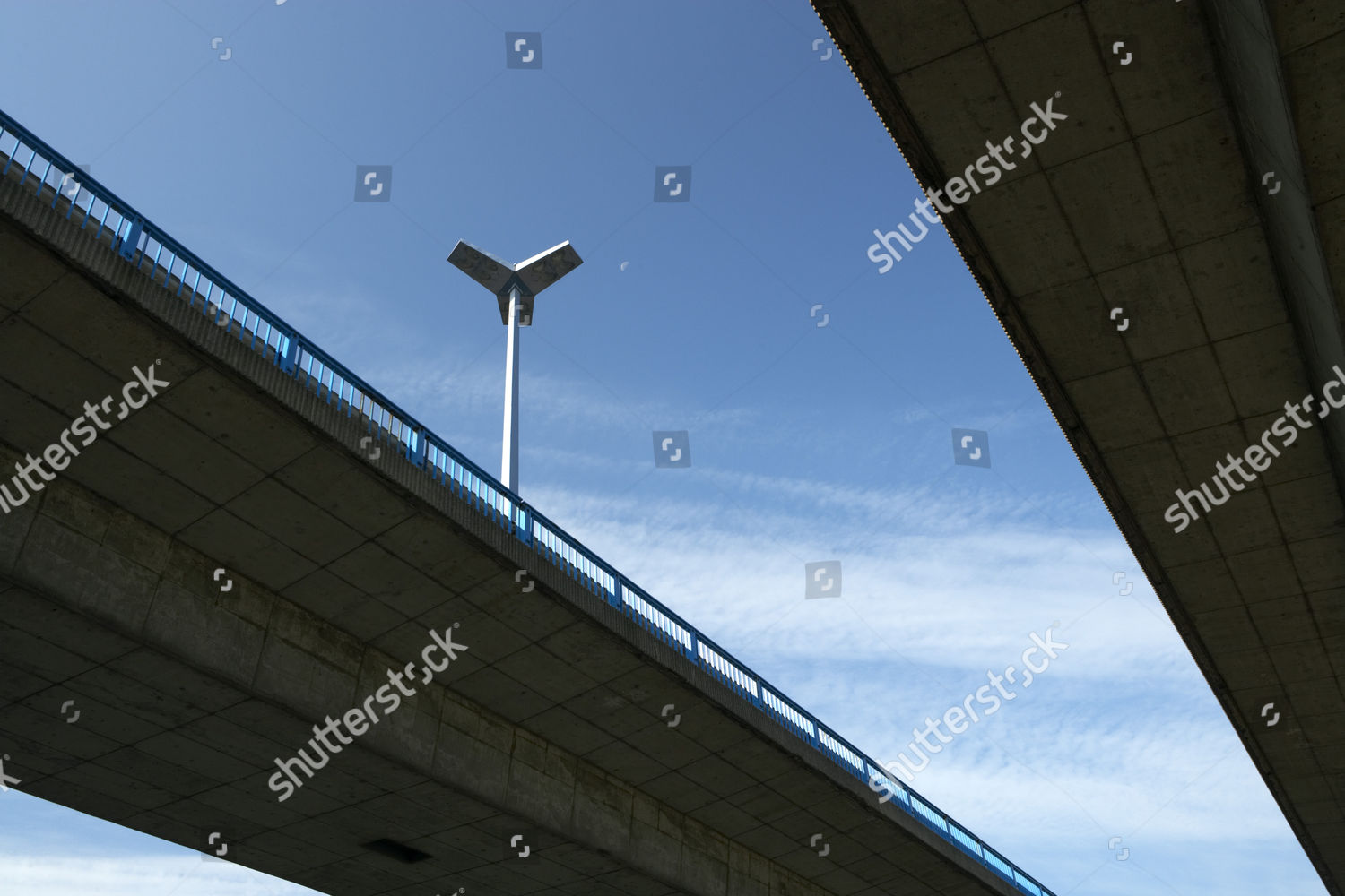 View Downside Two Concrete Road Bridges Editorial Stock Photo Stock