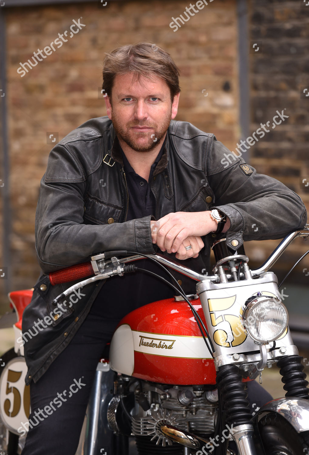 James Martin On His 1956 Triumph Thunderbird Editorial Stock Photo