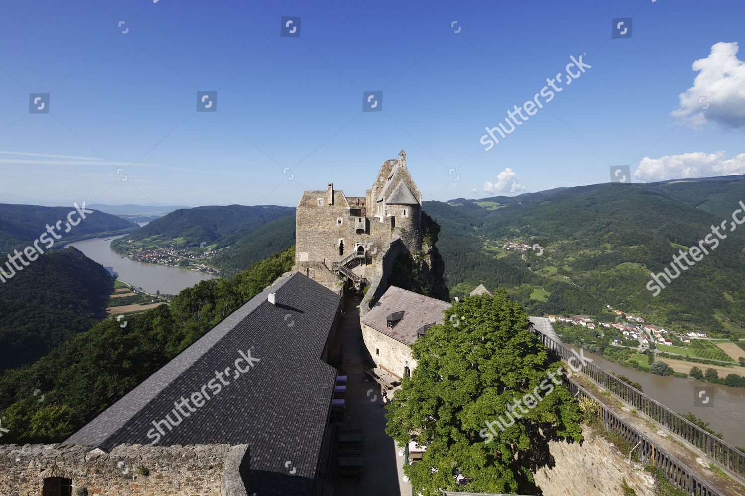 Aggstein Castle Ruins Danube Wachau Mostviertel Editorial Stock Photo ...