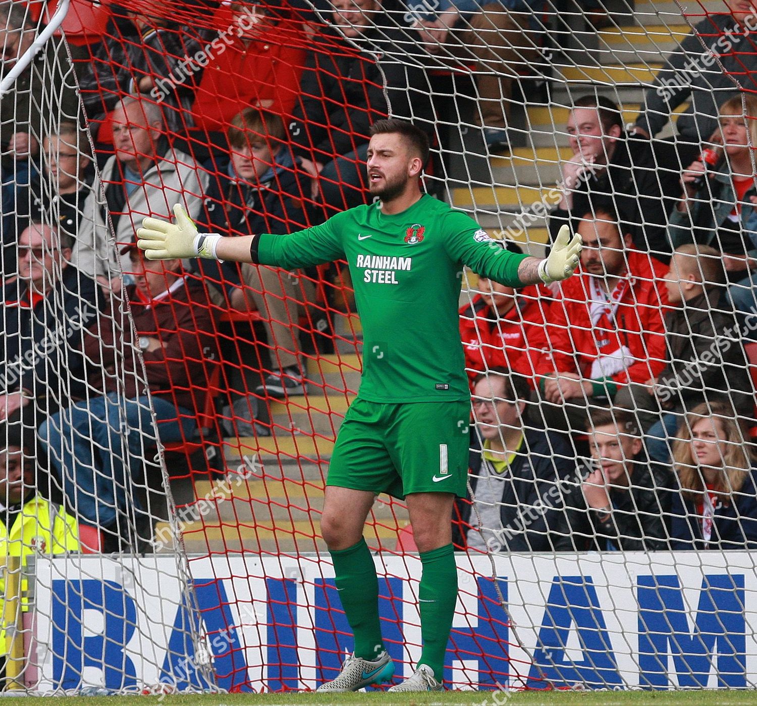 Leyton Orient Goalkeeper Alex Cisak Spreads Editorial Stock Photo ...