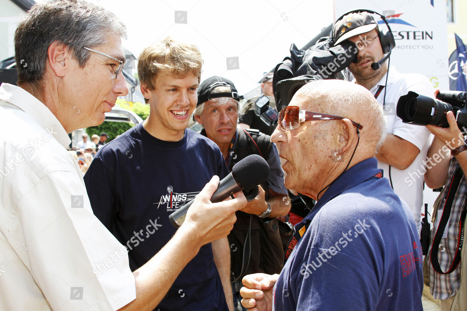 Sebastian Vettel During Interview Racing Legend Editorial Stock Photo