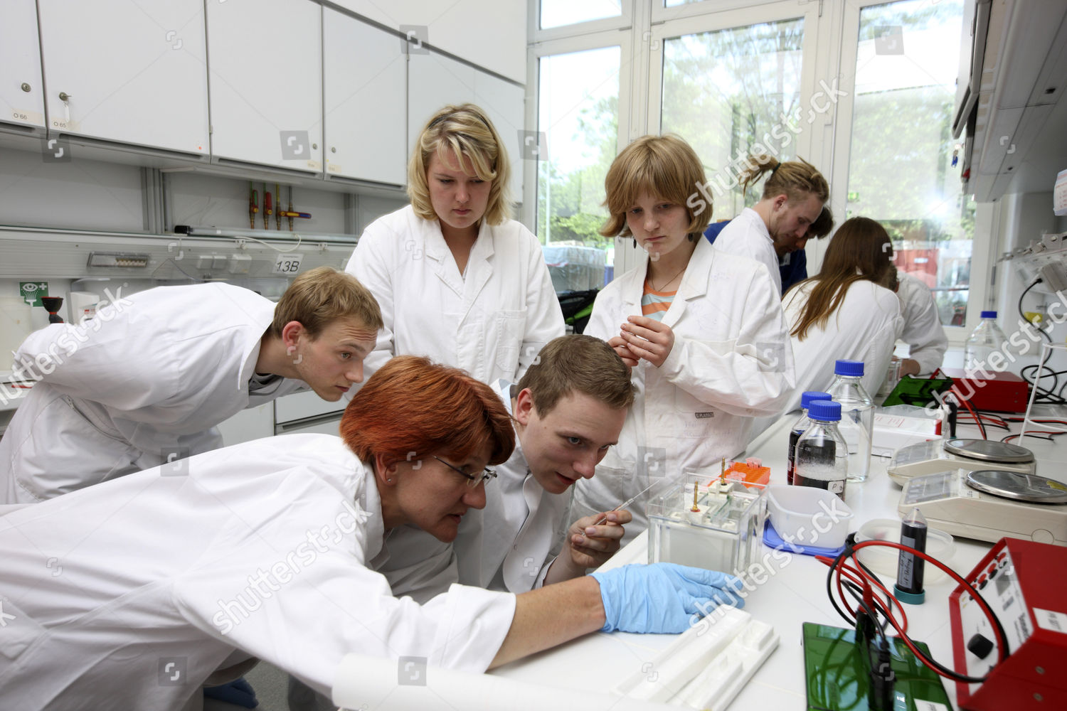 Medical Students Internship Group Laboratory Internship Editorial Stock