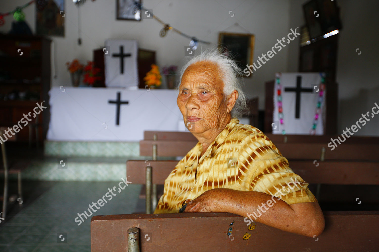 Old Woman Church Portrait Sipirok First Editorial Stock Photo - Stock ...