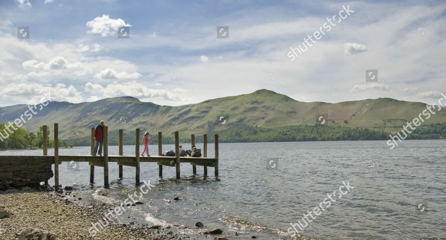 People On Pier Lake Front Ridge Editorial Stock Photo - Stock Image ...
