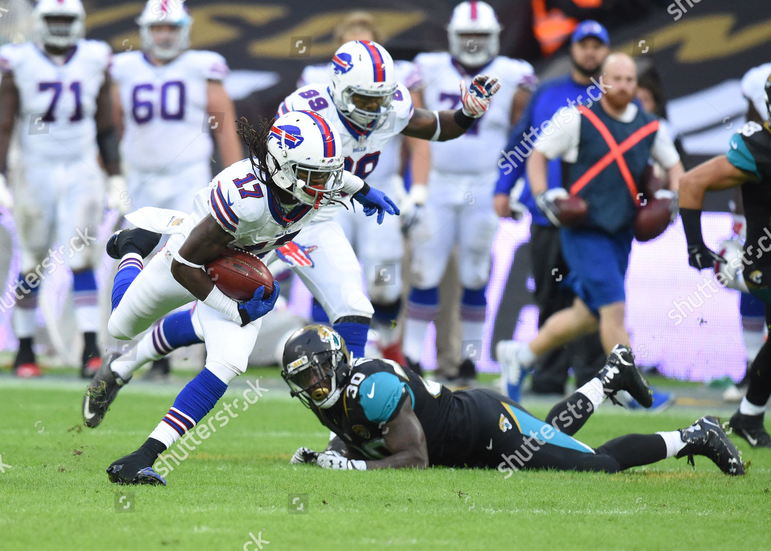 Denarius Moore 17 Bernard Pierce 30 Editorial Stock Photo Stock Image