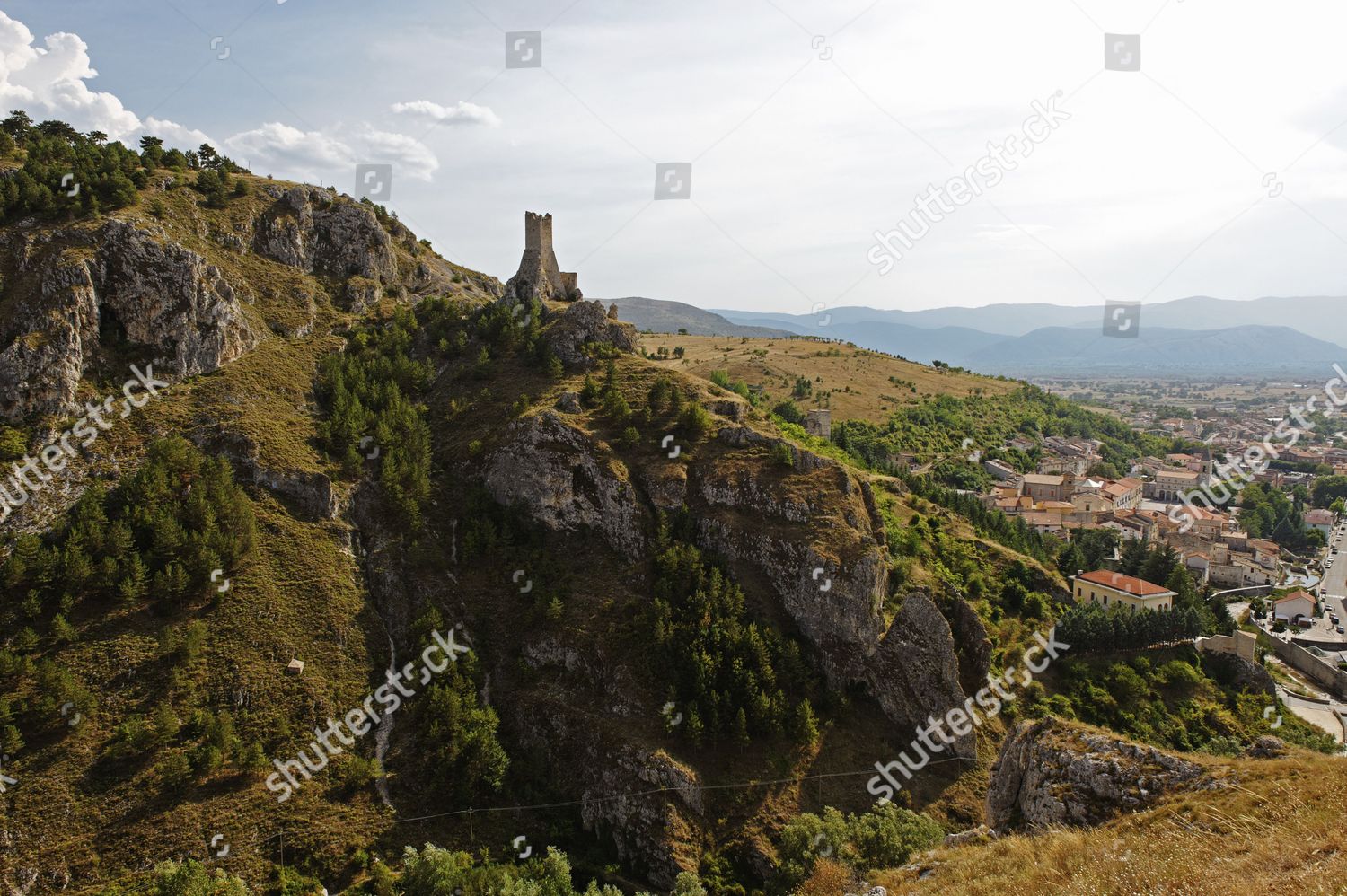 Medieval Tower Pescina Valle Del Giovenco Editorial Stock Photo Stock