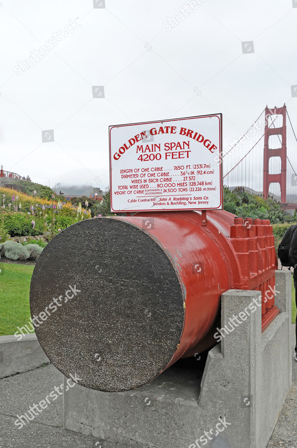 Crosssection Steel Cable Golden Gate Bridge Editorial Stock Photo ...