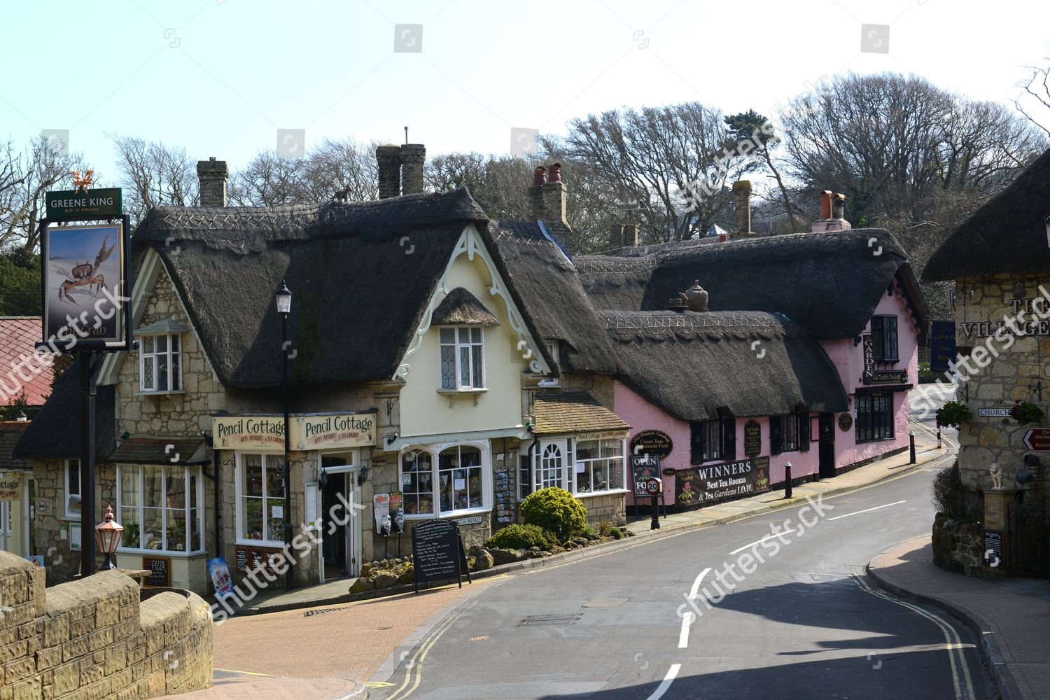 Shanklin Isle Wight Old Thatched Tea Rooms Editorial Stock Photo