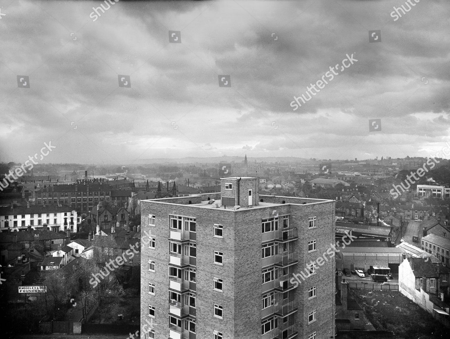 newly-constructed-high-rise-flats-wolverhampton-editorial-stock-photo