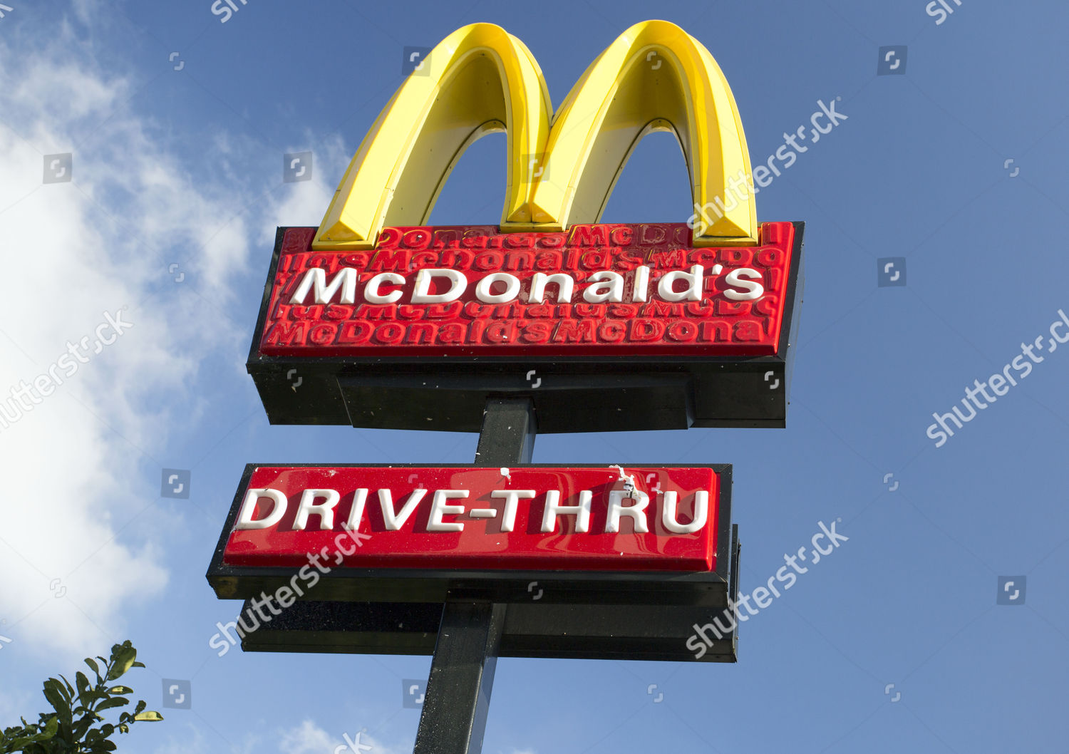 Sign Outside Mcdonalds Drivethru Restaurant City Editorial Stock Photo ...