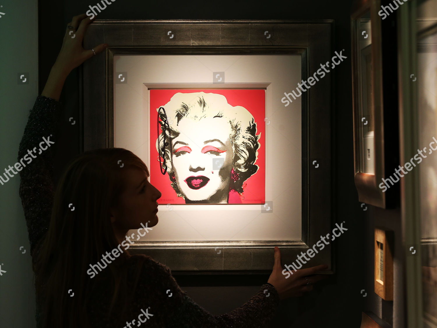 Marilyn Monroe Print By Andy Warhol Editorial Stock Photo - Stock Image