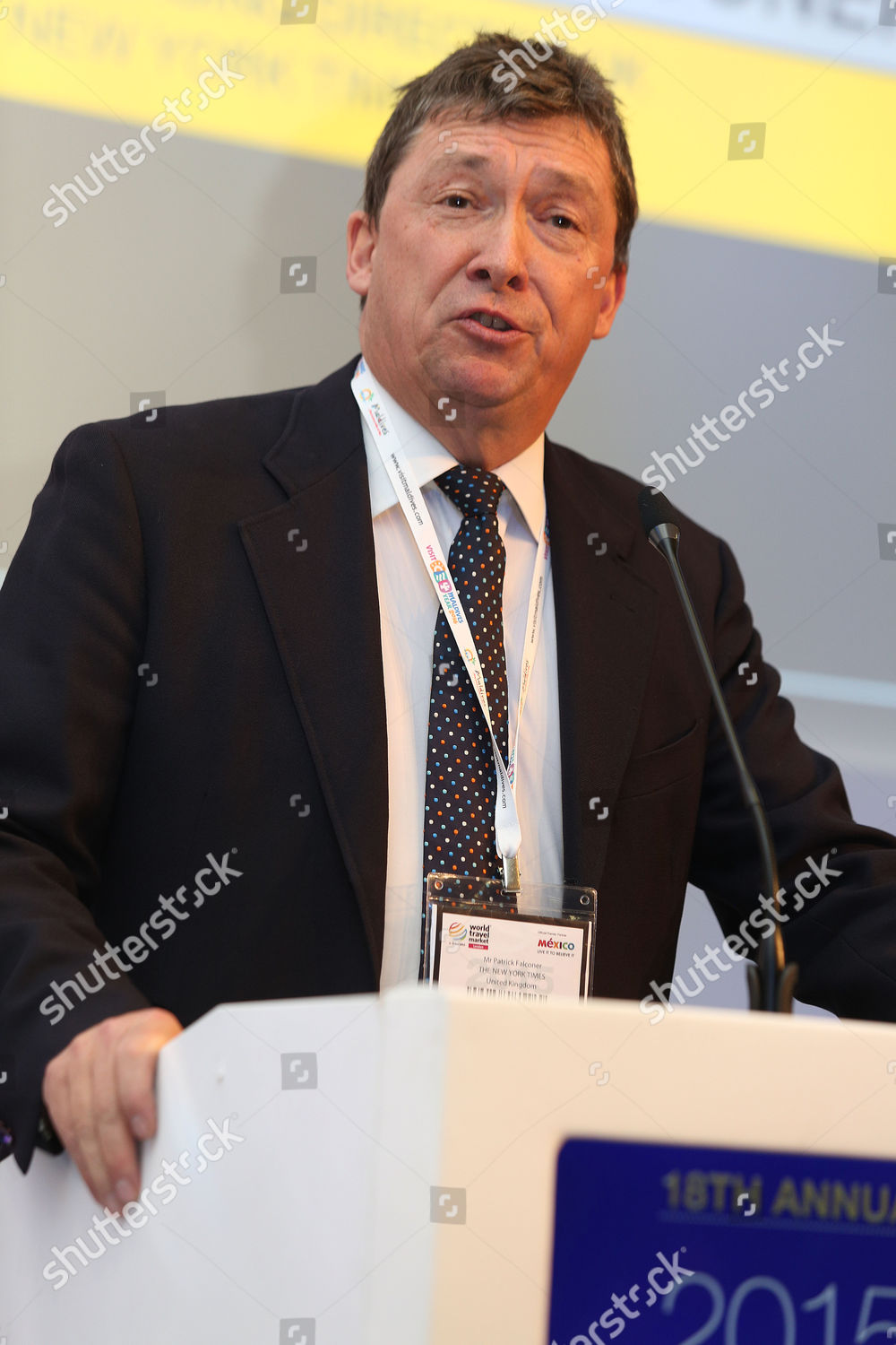 World Tourism Awards Patrick Falconer Managing Editorial Stock Photo