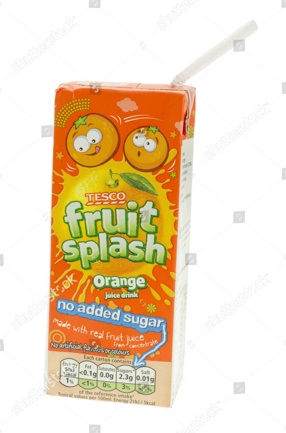 Carton Tesco Orange Juice Drink Editorial Stock Photo Stock Image