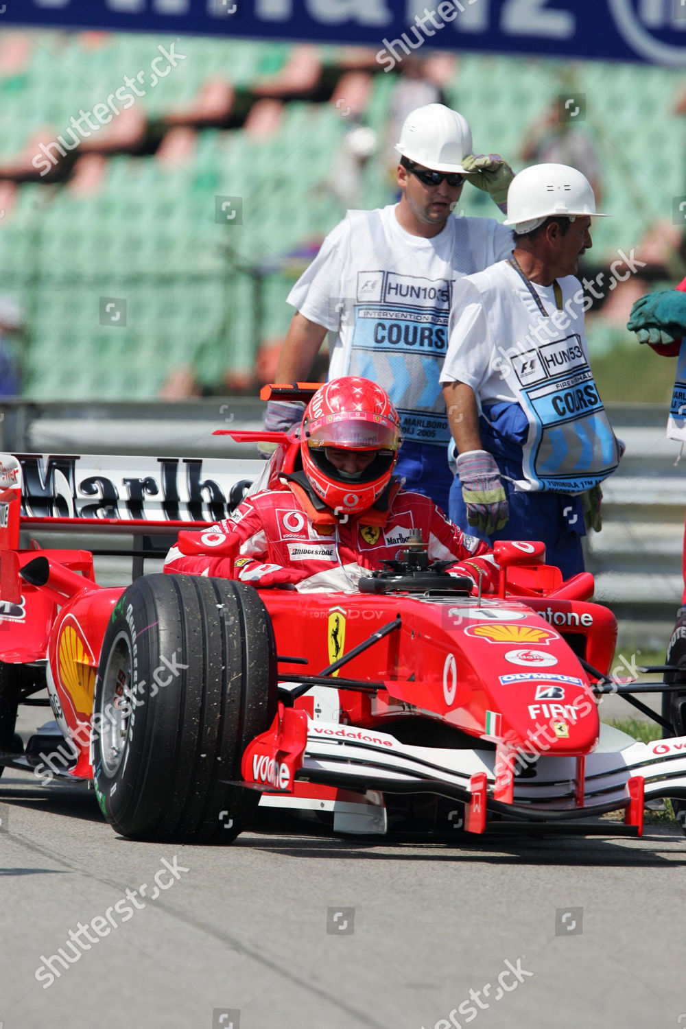 Michael Schumacher Mechanical Problems During Second Editorial Stock