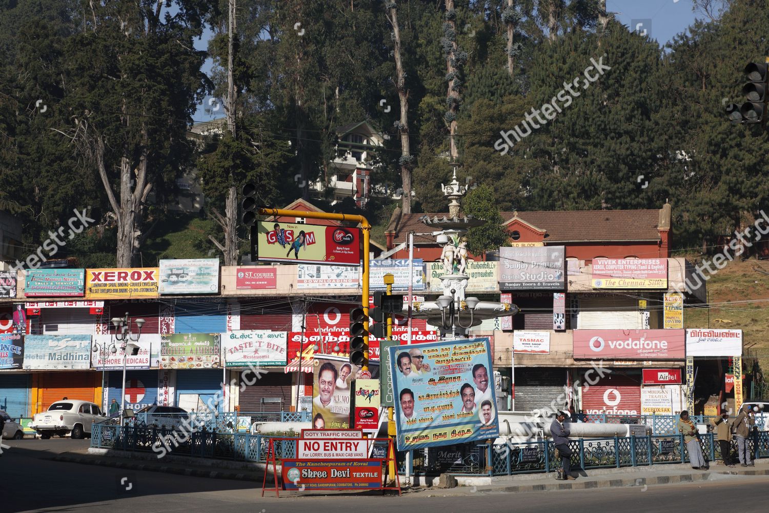 Advertising Signs Charing Cross Ooty Nilgiris Editorial Stock Photo