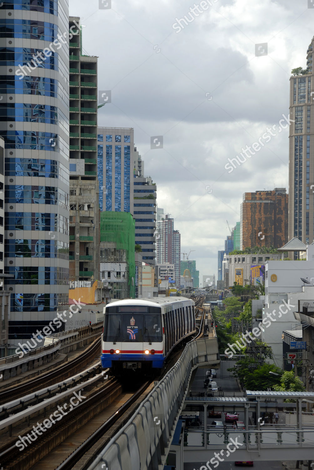 Bts Skytrain Bangkok Mass Transit System Editorial Stock Photo - Stock ...