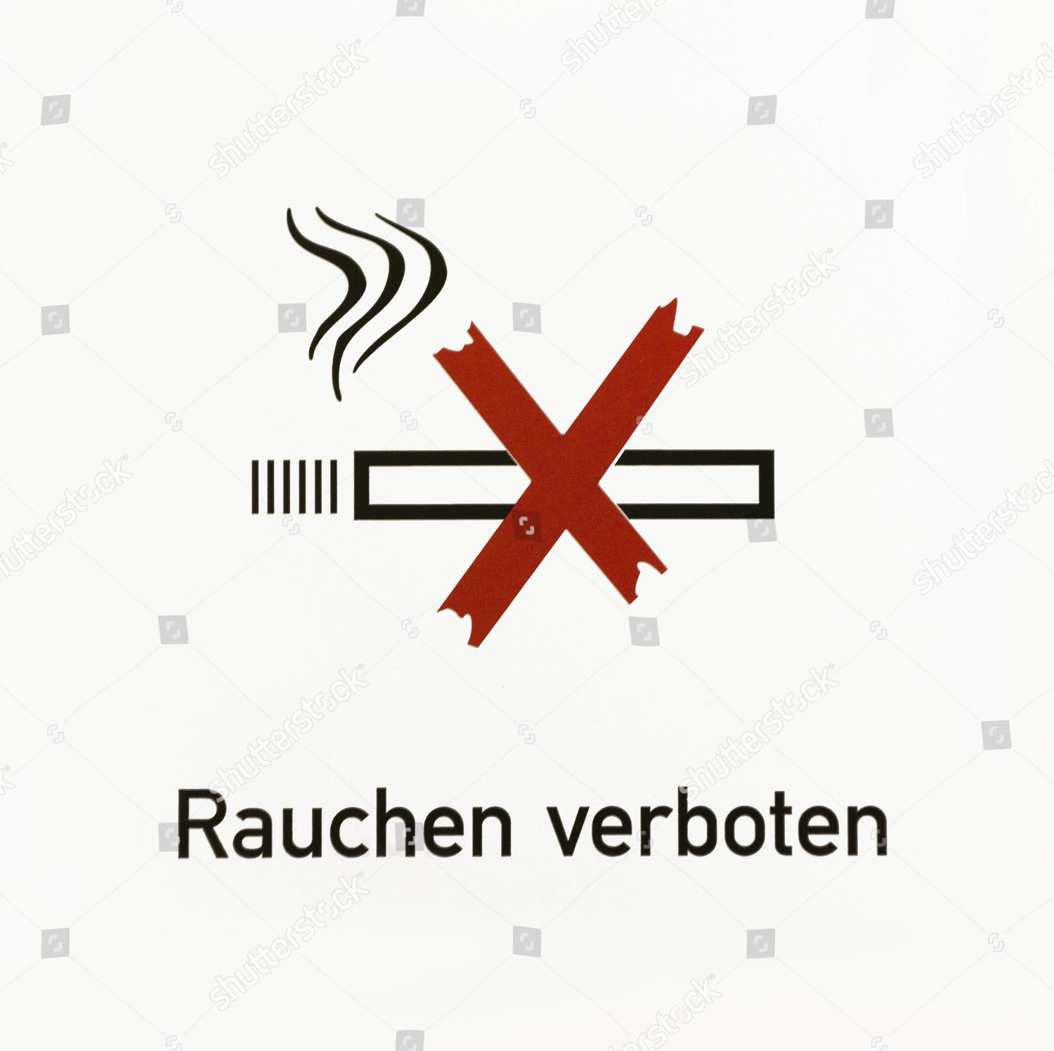 Sign Rauchen Verboten German Smoking Prohibited Pictogram Editorial Stock Photo Stock Image Shutterstock