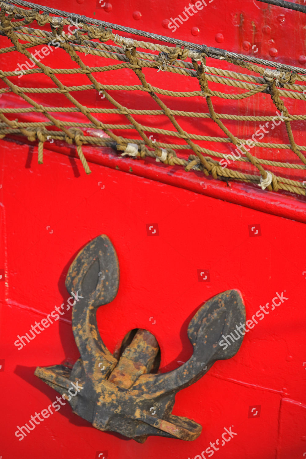Sailing Ship Anchor Mooring Ropes Editorial Stock Photo Stock Image