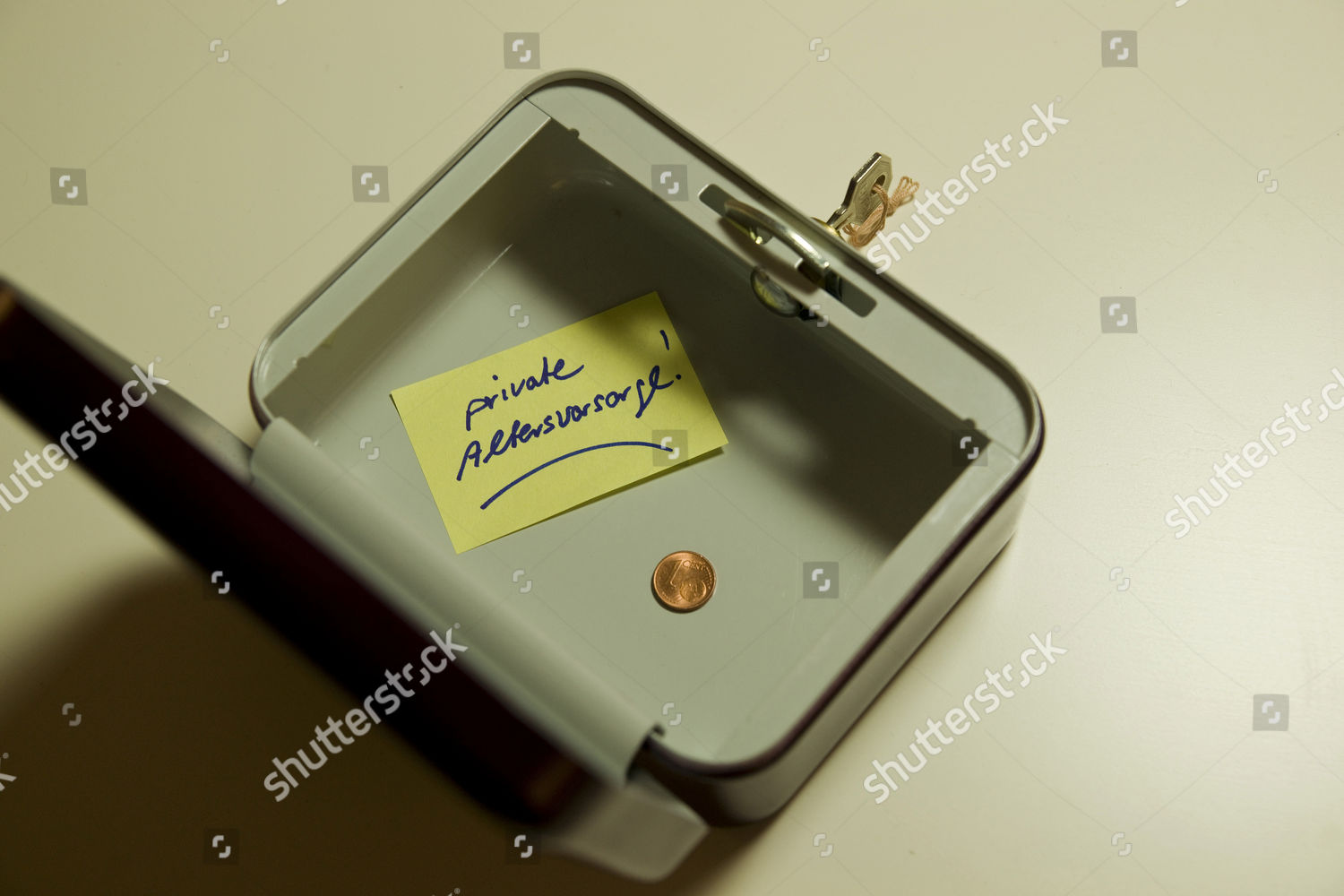 Single Coin Cash Box Private Altersvorsorge Private Editorial Stock Photo Stock Image Shutterstock