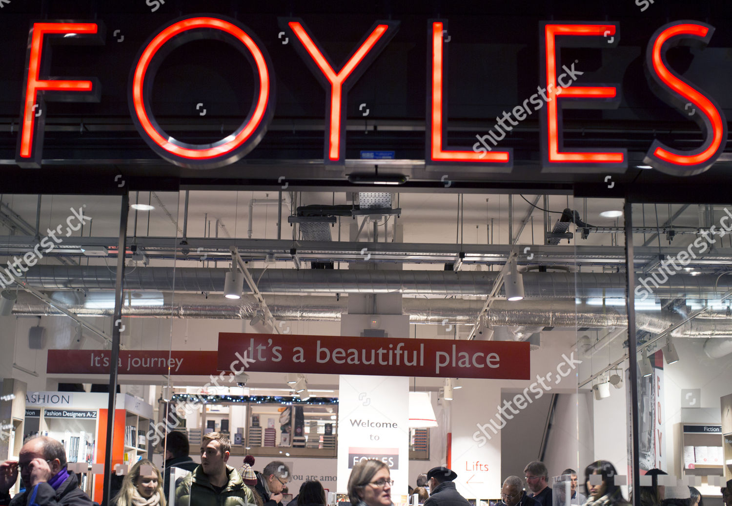 New Foyles Bookshop Charing Cross Road London Editorial