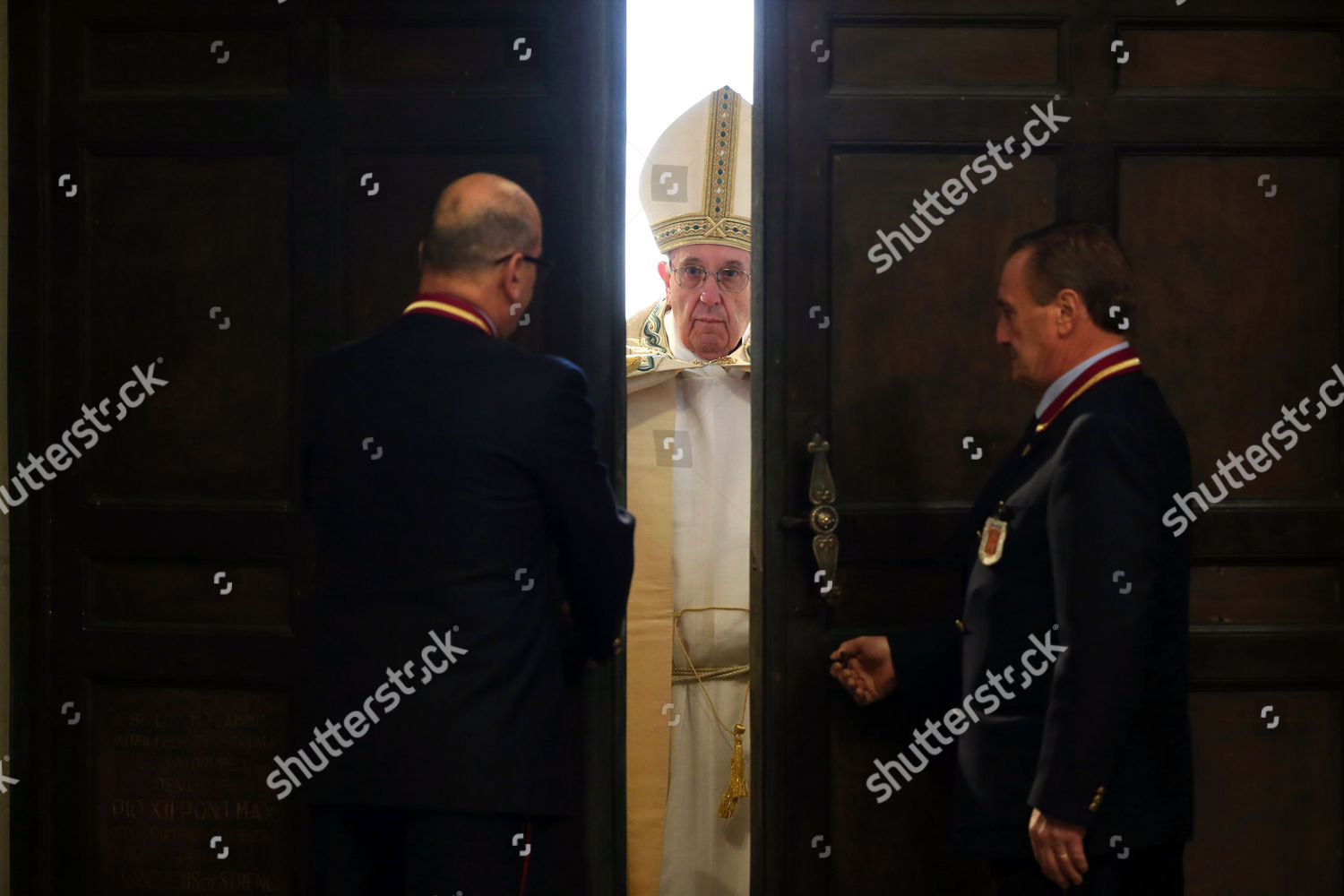 Pope Francis Opens Passes Through Holy Editorial Stock Photo - Stock ...