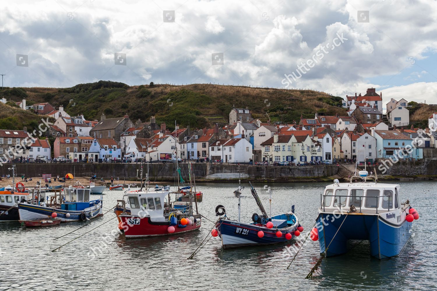 Fishing Boats Staithes Harbour Editorial Stock Photo - Stock Image ...