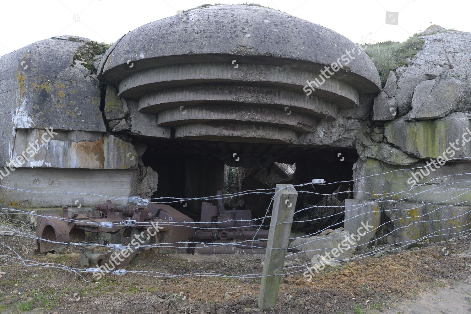 Remains World War Ii Artillery Battery Editorial Stock Photo - Stock ...