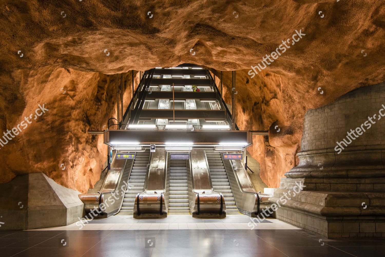 Subway Radhuset Station Tunnelbana Stockholm Sweden Editorial Stock ...