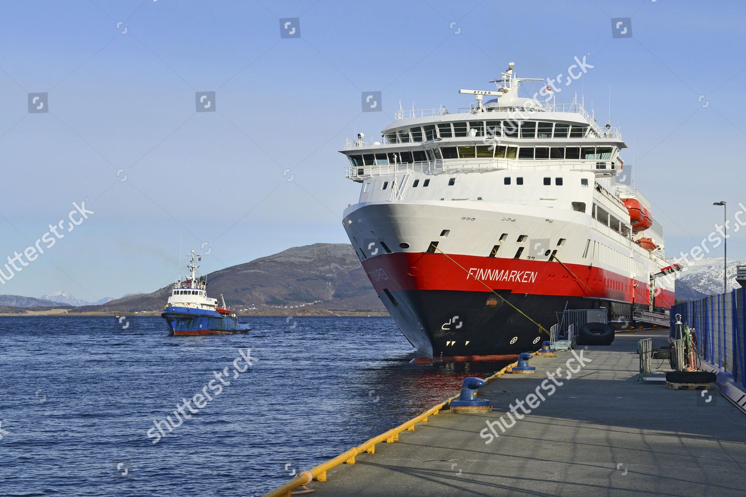 Hurtigruten Ship Finnmarken Docked Sandnessjoen Alsten Editorial Stock 